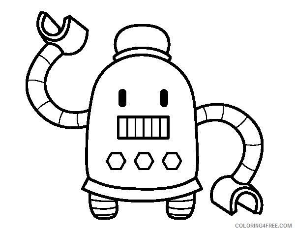 cute robot coloring pages for kids Coloring4free