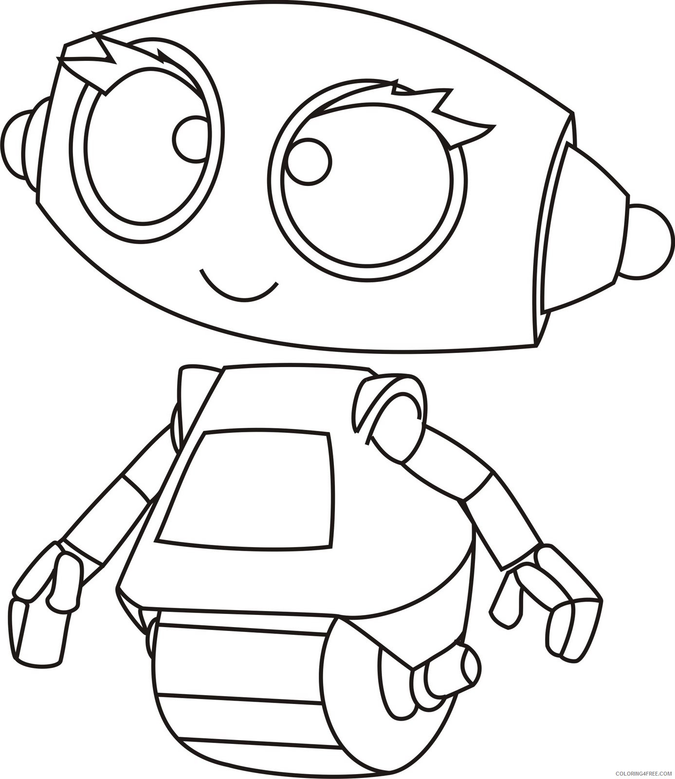 cute robot coloring pages printable Coloring4free