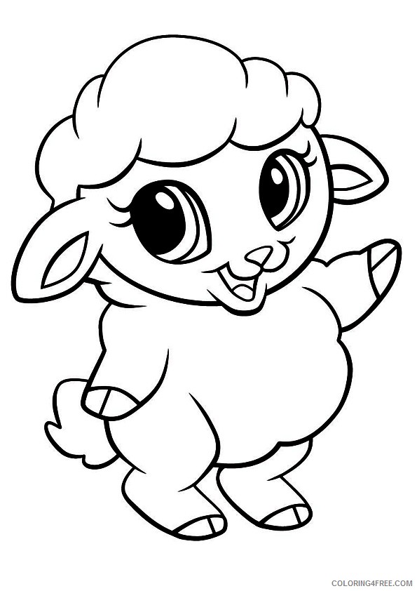 cute sheep coloring pages printable Coloring4free