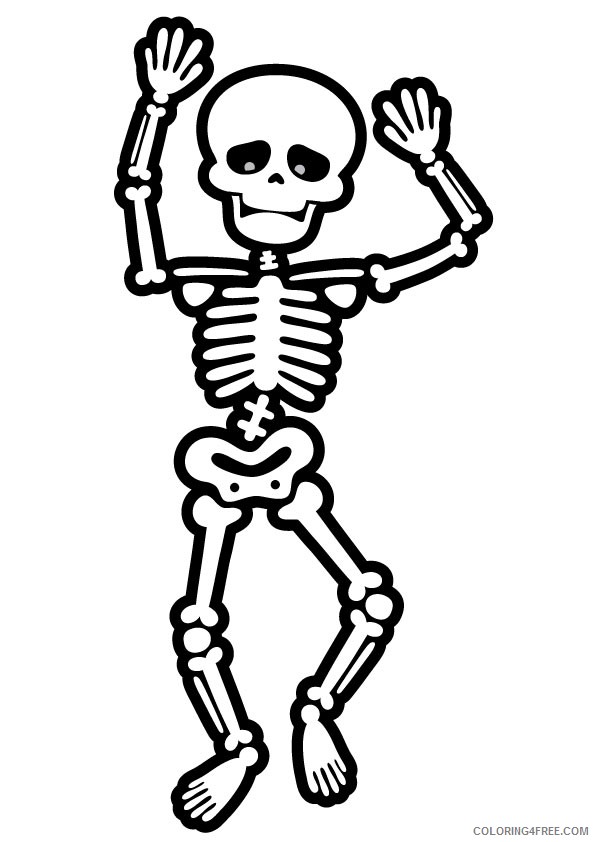 cute skeleton coloring pages Coloring4free