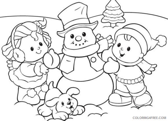 cute snowman coloring pages made by kids Coloring4free