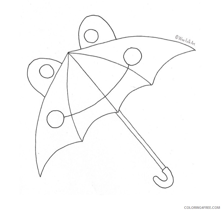cute umbrella coloring pages for kids Coloring4free