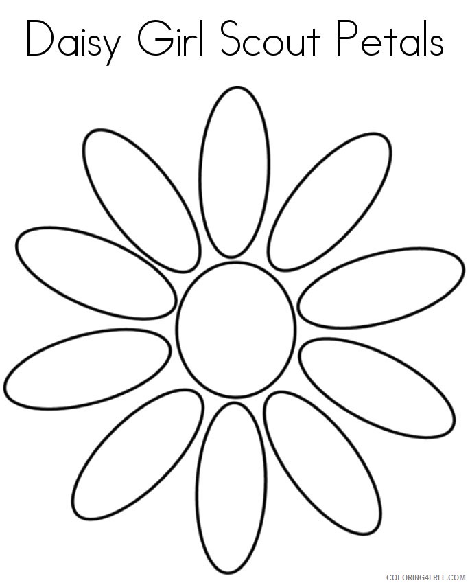 daisy girl scout coloring pages printable Coloring4free