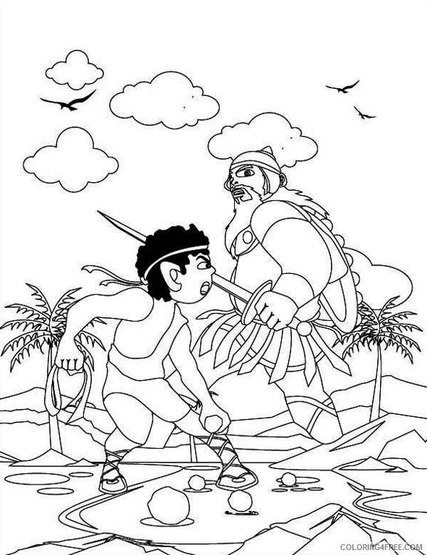 david and goliath coloring pages for kindergarten Coloring4free