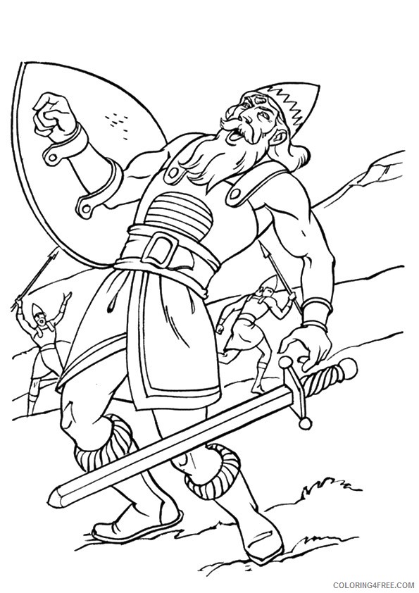 david and goliath coloring pages goliath Coloring4free