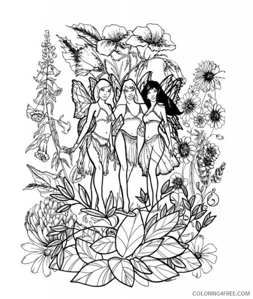 detailed coloring pages of fairies Coloring4free