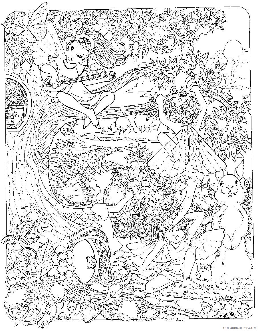 detailed coloring pages of fairy world Coloring4free
