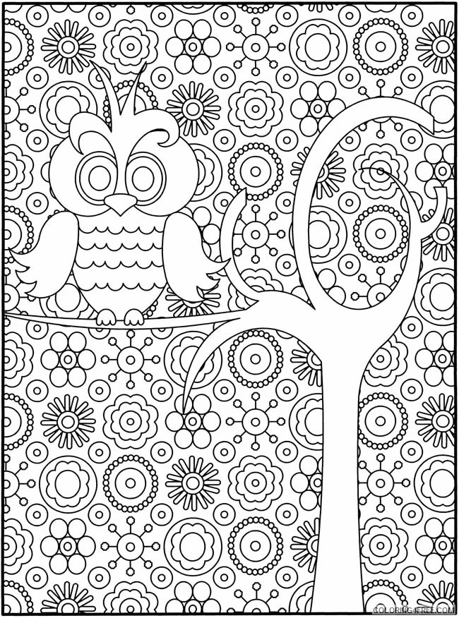 difficult owl coloring pages for girls Coloring4free