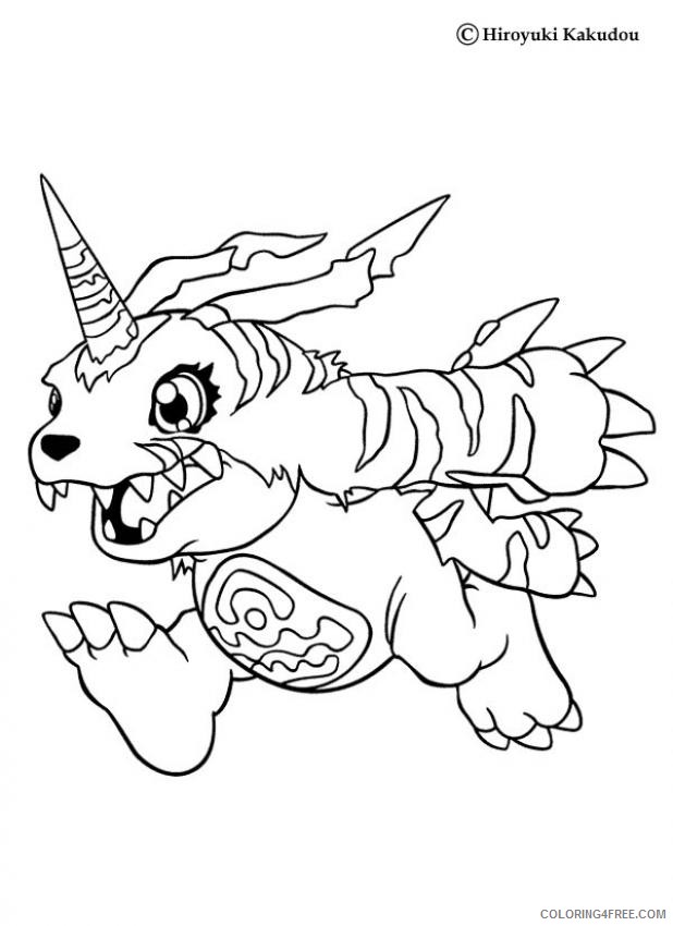 digimon coloring pages gabumon Coloring4free