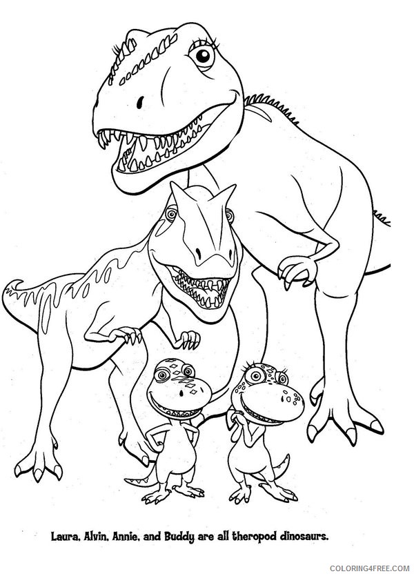 dinosaur train coloring pages tyrannosaurus family Coloring4free
