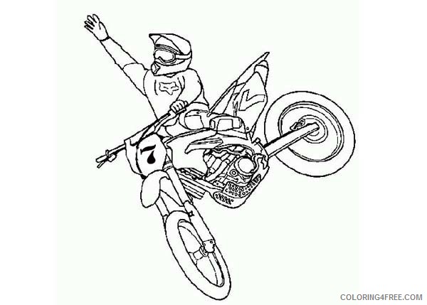 dirt bike coloring pages free to print Coloring4free