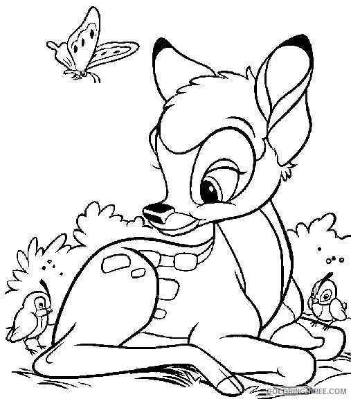 disney characters coloring pages bambi Coloring4free