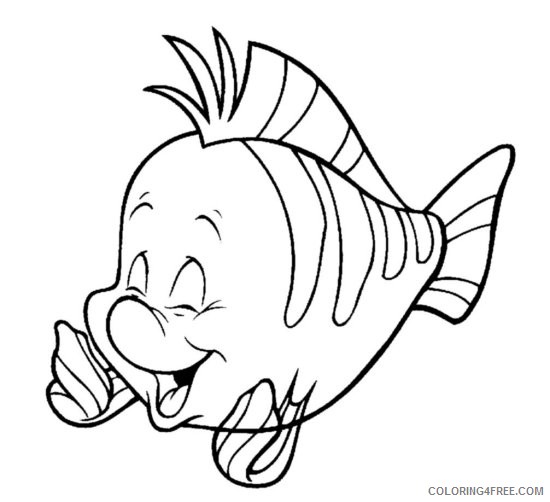 disney characters coloring pages flounder Coloring4free