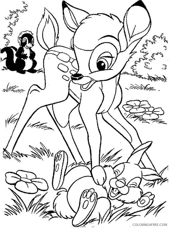 disney coloring pages bambi the deer Coloring4free