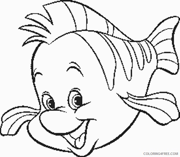 disney coloring pages little mermaid flounder Coloring4free