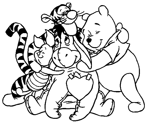disney coloring pages winnie the pooh and friends Coloring4free