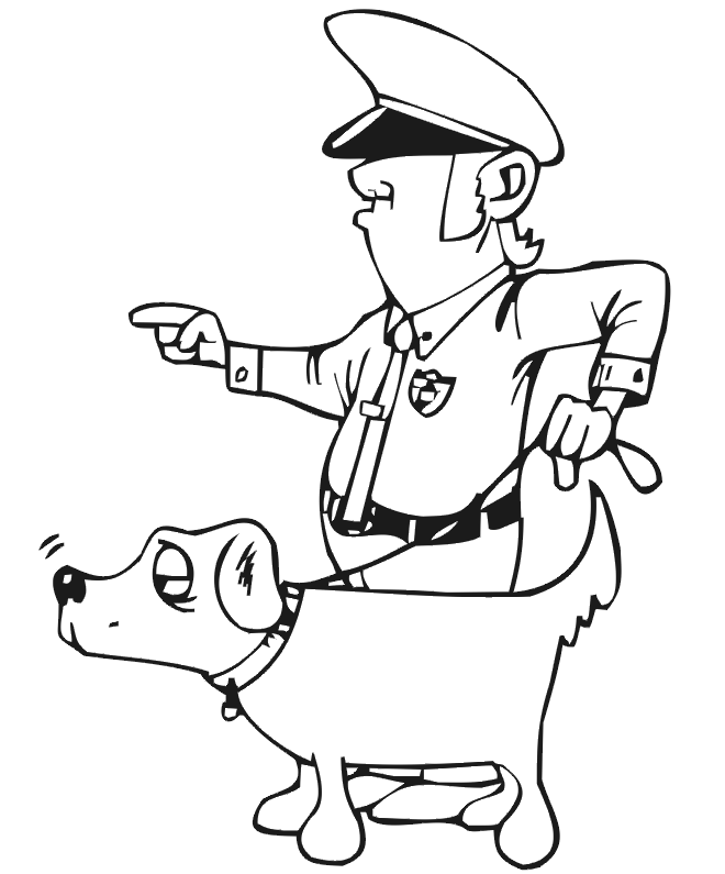 dog and police coloring pages Coloring4free