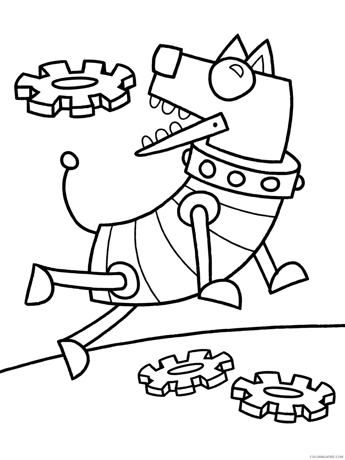 dog robot coloring pages Coloring4free