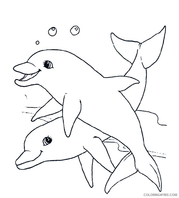 dolphin coloring pages couple Coloring4free
