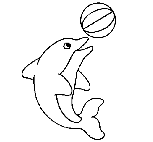 dolphin playing ball coloring pages Coloring4free