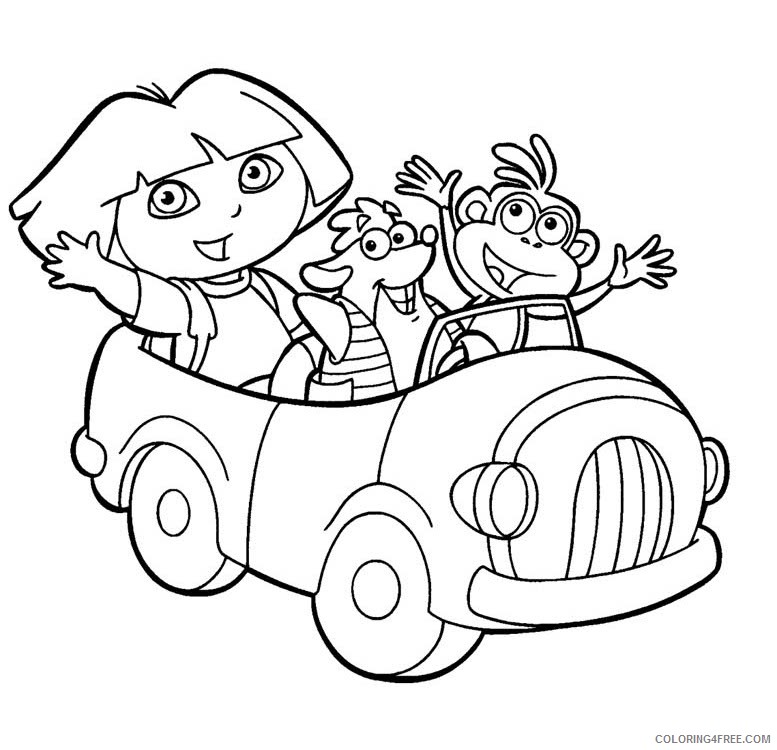 dora coloring pages dora tico boots Coloring4free