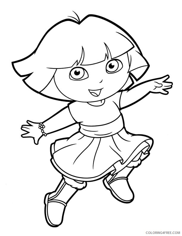 dora coloring pages joyful Coloring4free