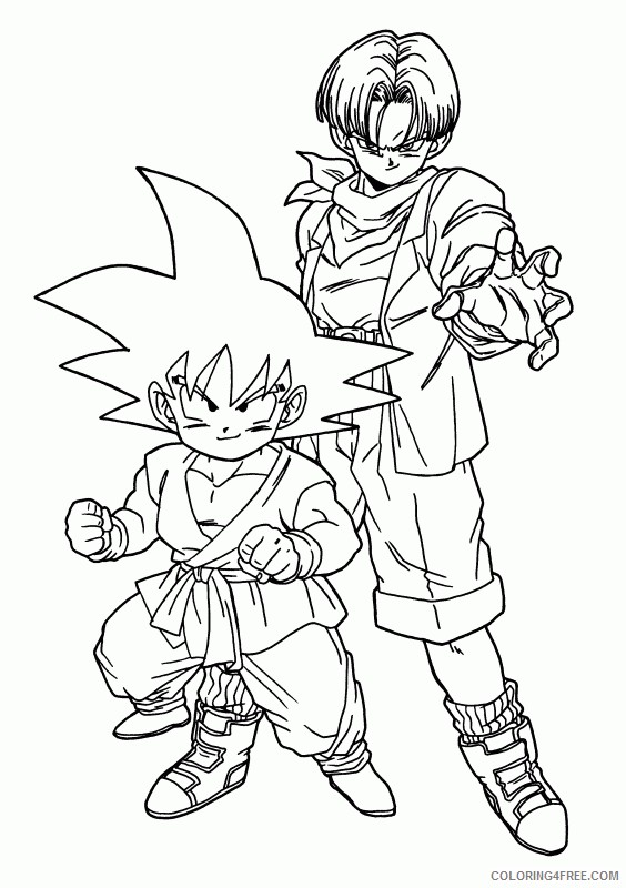 dragon ball z coloring pages goku and trunks Coloring4free