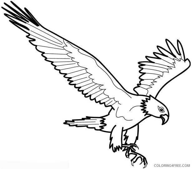 eagle coloring pages pouncing Coloring4free