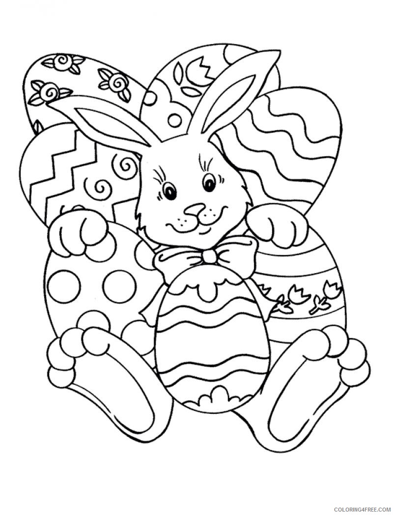easter coloring pages happy bunny Coloring4free