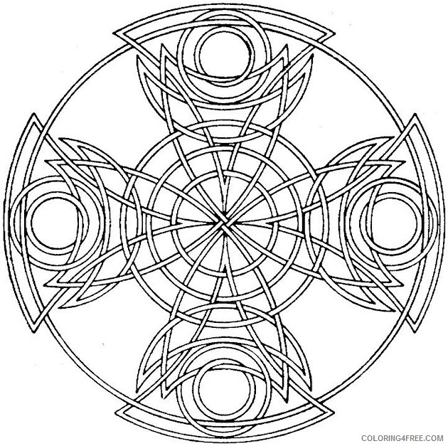 easy kaleidoscope coloring pages Coloring4free