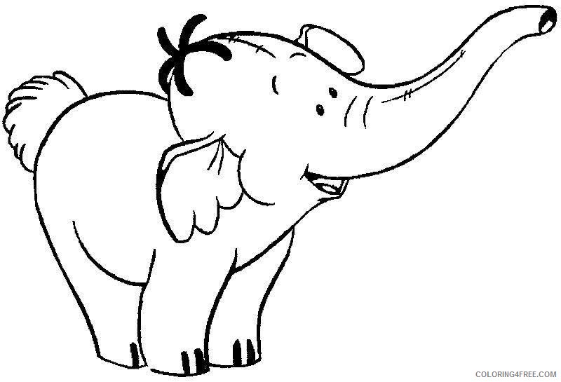 elephant coloring pages cartoon Coloring4free