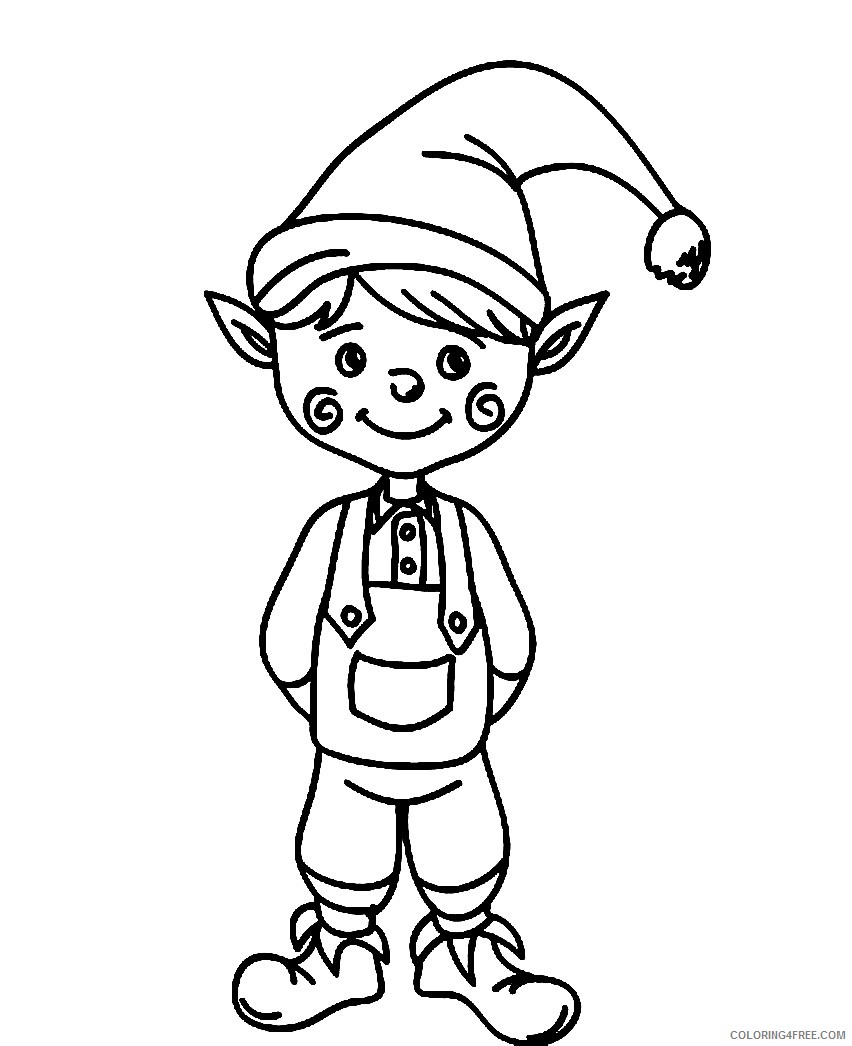 elf coloring pages to print Coloring4free