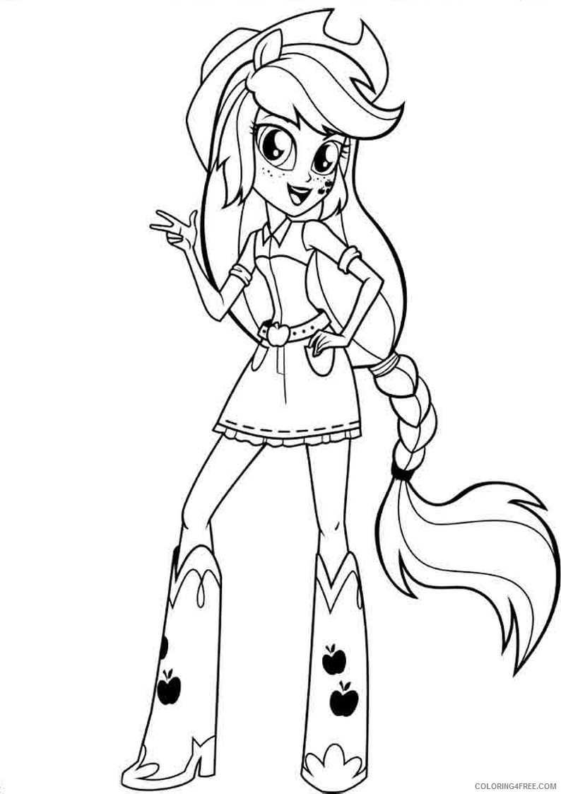 equestria girls applejack coloring pages Coloring4free