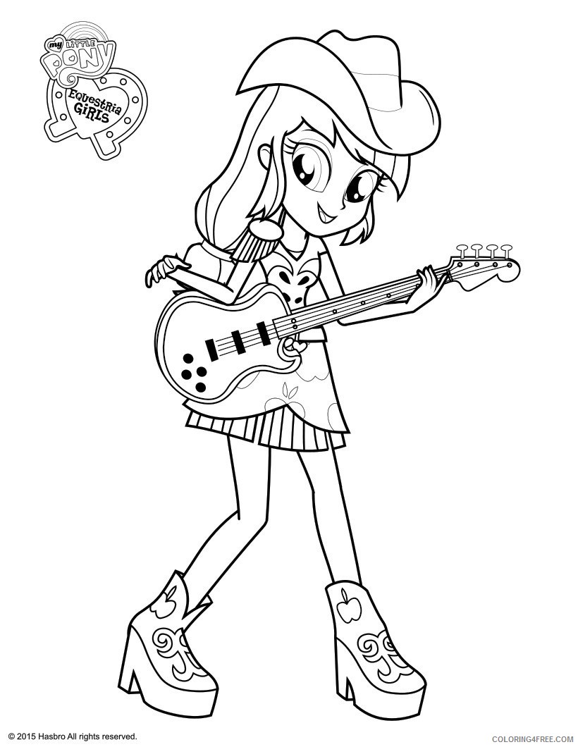 equestria girls coloring pages applejack Coloring4free