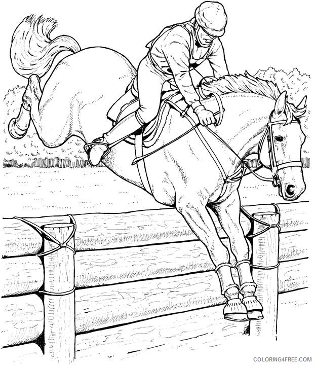 equestrian horse coloring pages Coloring4free