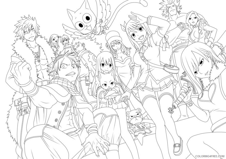 fairy tail coloring pages for adults Coloring4free