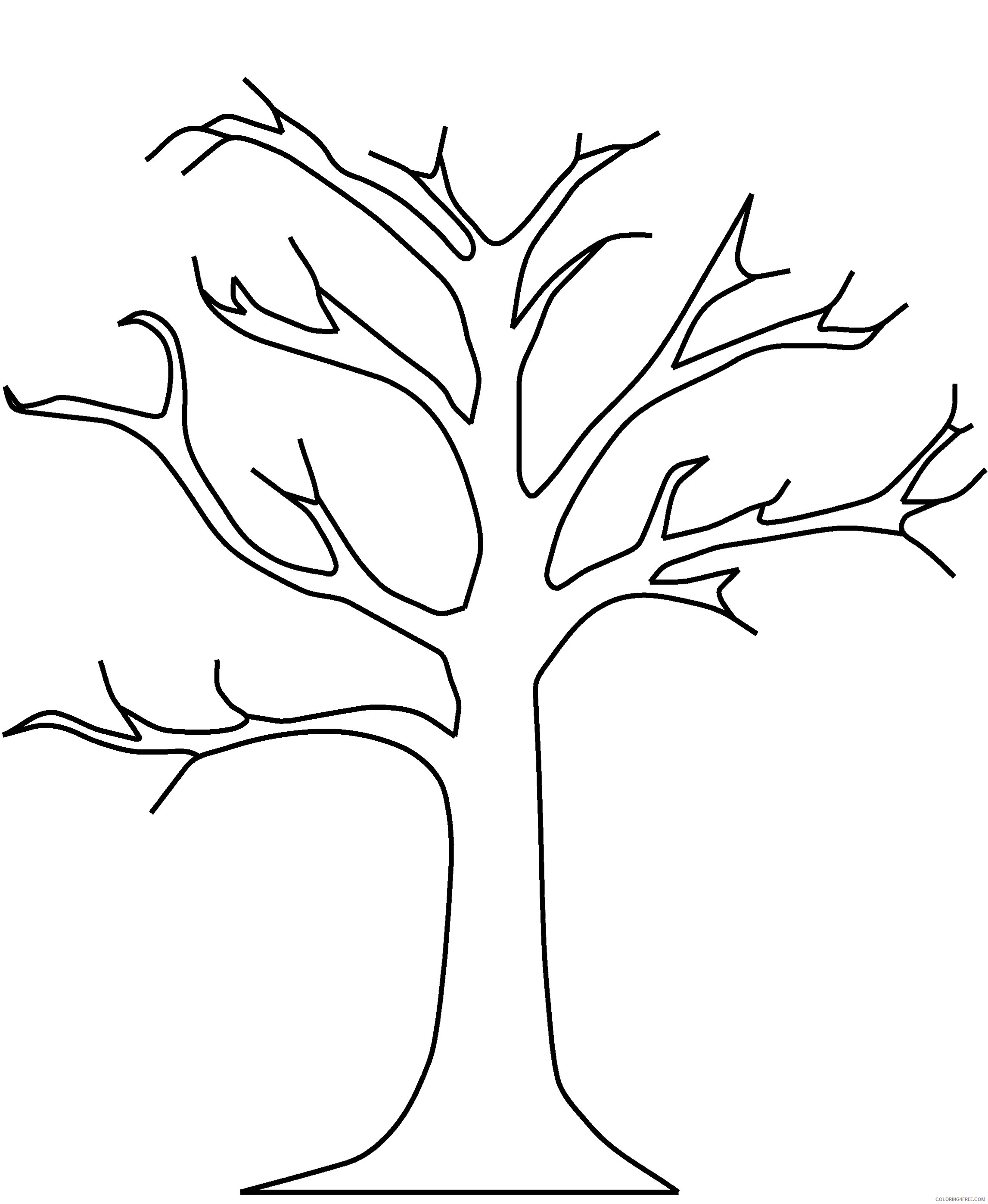fall tree coloring pages without leaves Coloring4free