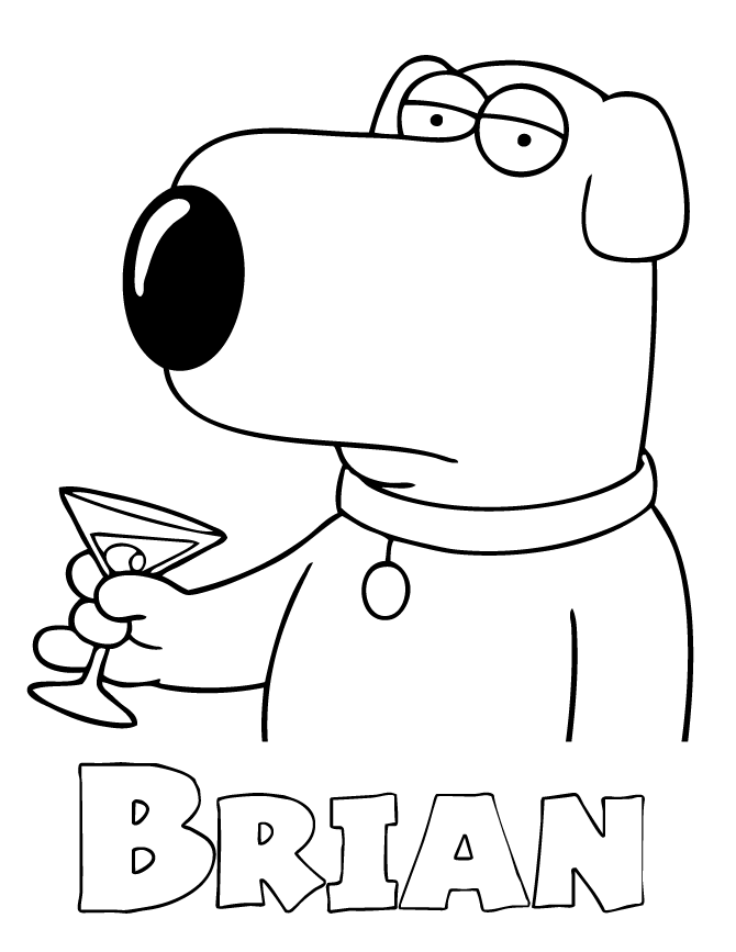 family guy coloring pages brian Coloring4free