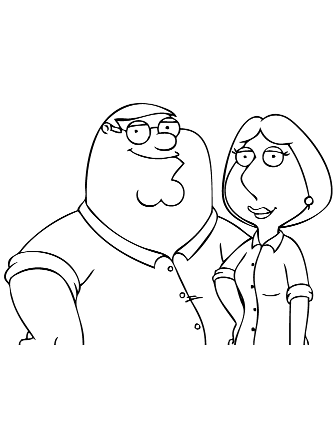 family guy coloring pages peter and lois Coloring4free