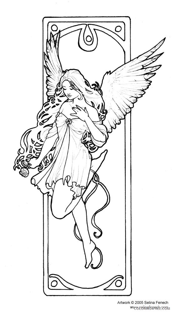 fantasy coloring pages beautiful fairy Coloring4free