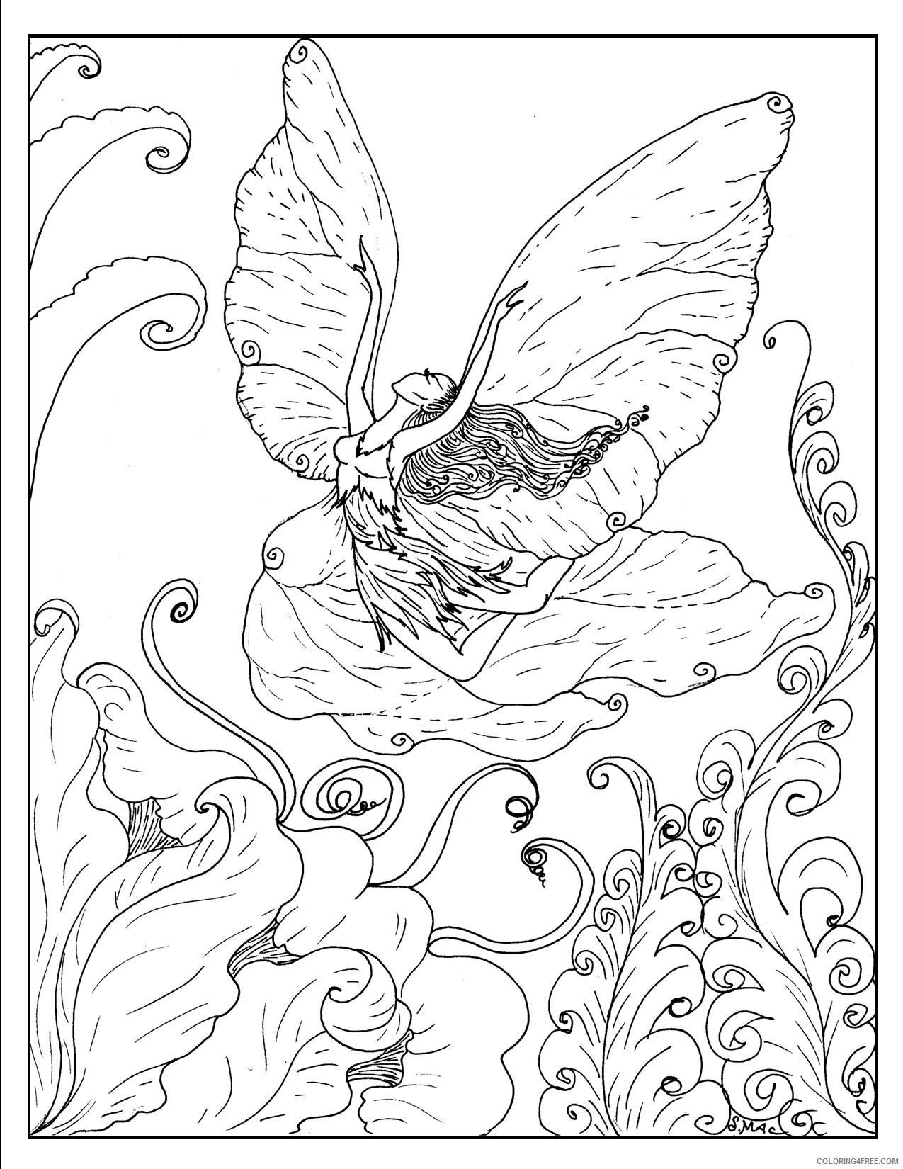 fantasy coloring pages elf Coloring4free