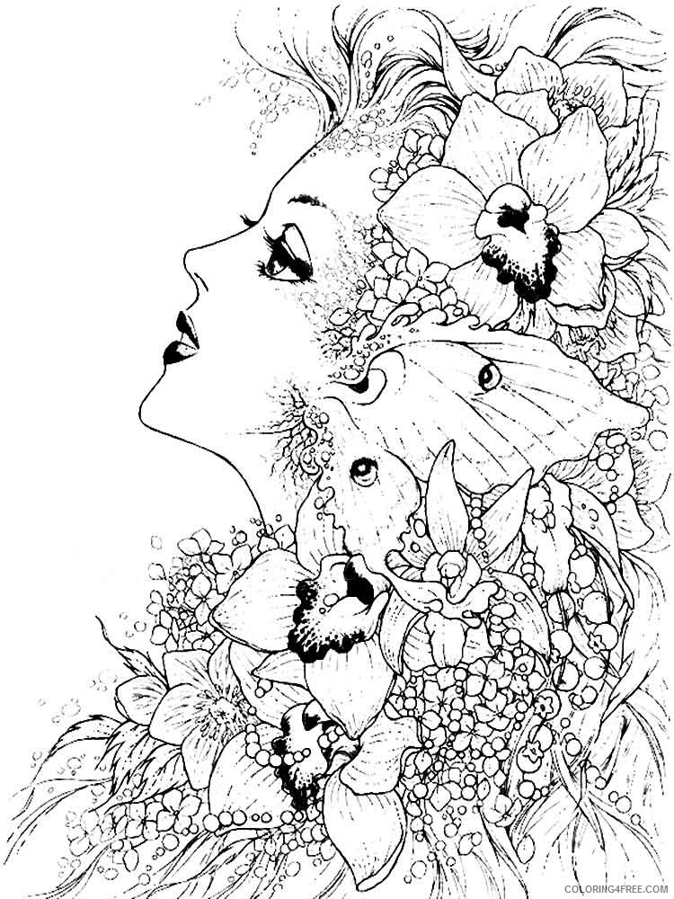 fantasy girl coloring pages Coloring4free