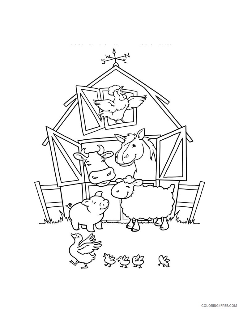 farm animal coloring pages for kids Coloring4free