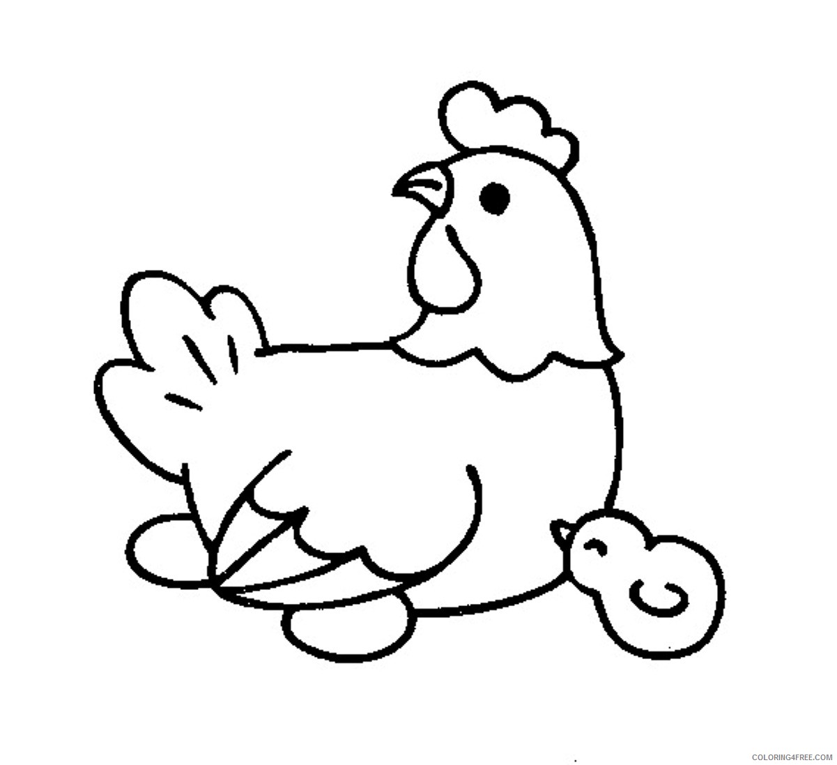 farm animal coloring pages hen Coloring4free