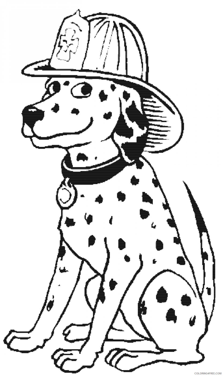 firefighter coloring pages dalmatian Coloring4free