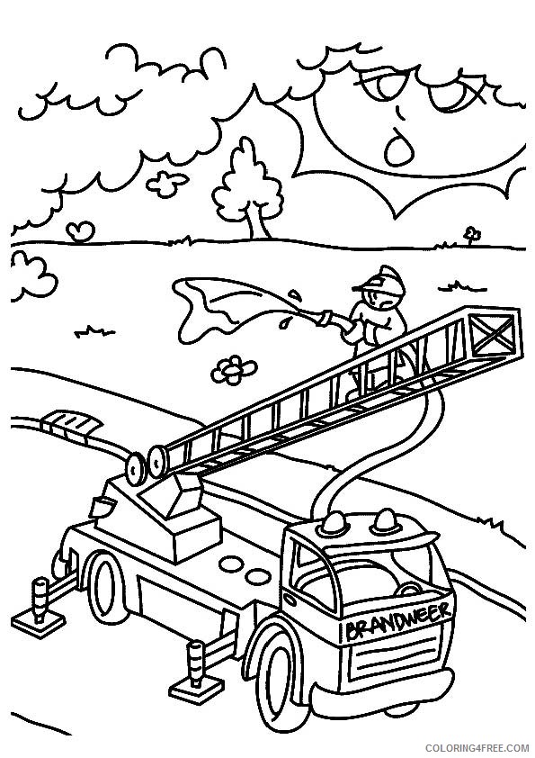 firefighter coloring pages for kindergarten Coloring4free
