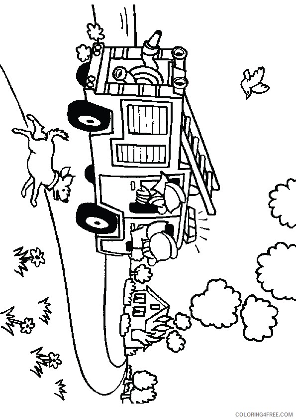 firefighter coloring pages house fire Coloring4free