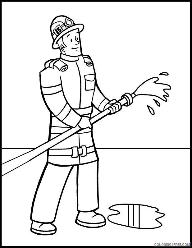 firefighter coloring pages printable Coloring4free