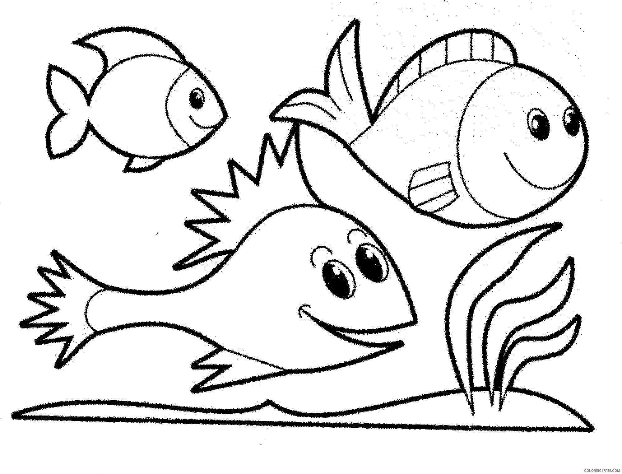 fish coloring pages for kindergarten Coloring4free