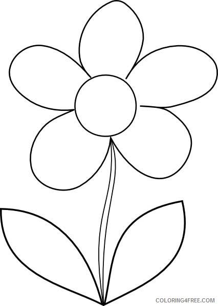 flower coloring pages for kindergarten Coloring4free